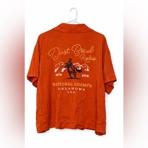 Dust Bowl Rodeo Orange Graphic Short-Sleeve Shirt